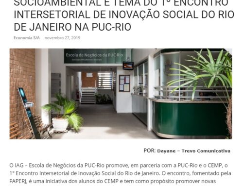 27.11 – 1º Encontro Intersetorial de Inovação Social do Rio – Economia SA